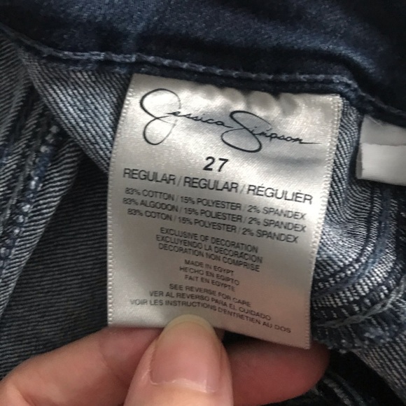 Jessica Simpson Regular Rise Blue Denim Jeans - Picture 13 of 16